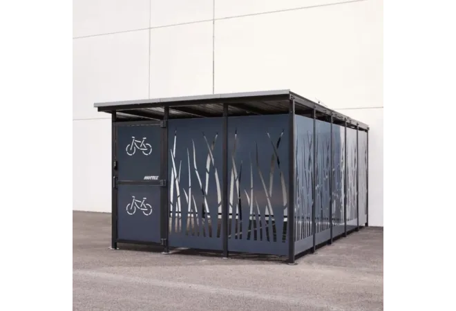 Abri vélo sécurisé en acier anthracite Abri vélo sécurisé en acier anthracite