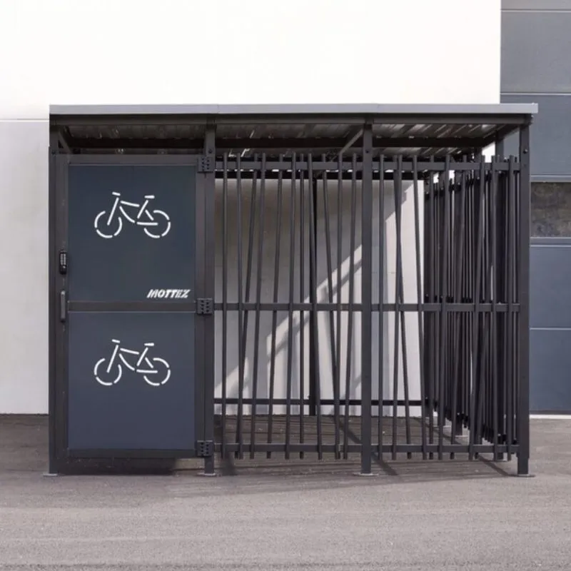 Abri 2 roues sécurisé de 3x5 m en acier Abri 2 roues sécurisé de 3x5 m en acier