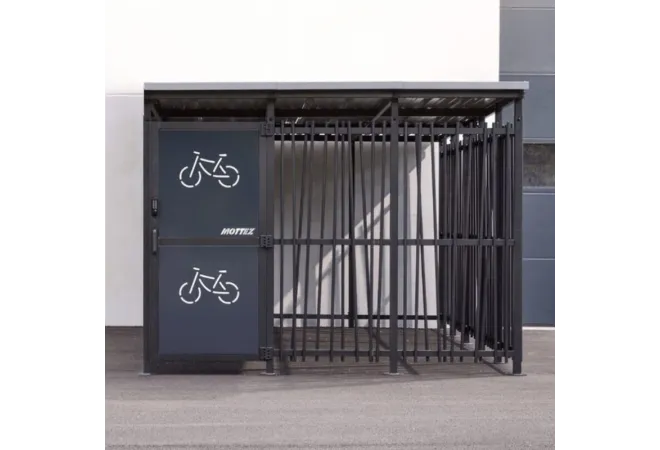 Abri 2 roues sécurisé de 3x5 m en acier Abri 2 roues sécurisé de 3x5 m en acier