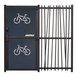Porte sécurisé par digicode de l'abri deux roues Porte sécurisé par digicode de l'abri deux roues