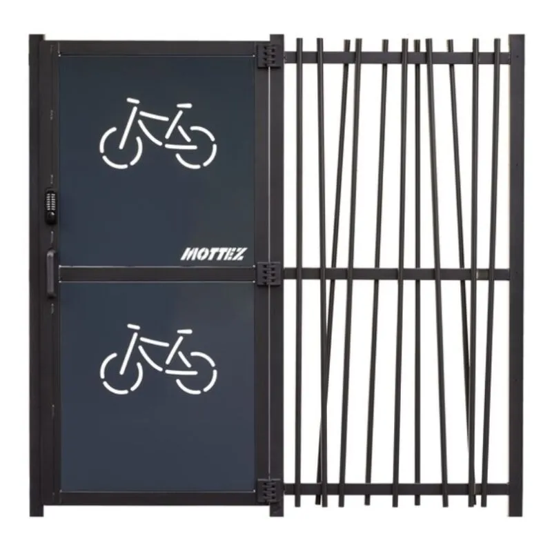 Porte sécurisé par digicode de l'abri deux roues Porte sécurisé par digicode de l'abri deux roues
