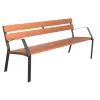 Banc jardin public en bois exotique 6 lames 180 cm Banc jardin public en bois exotique 6 lames 180 cm