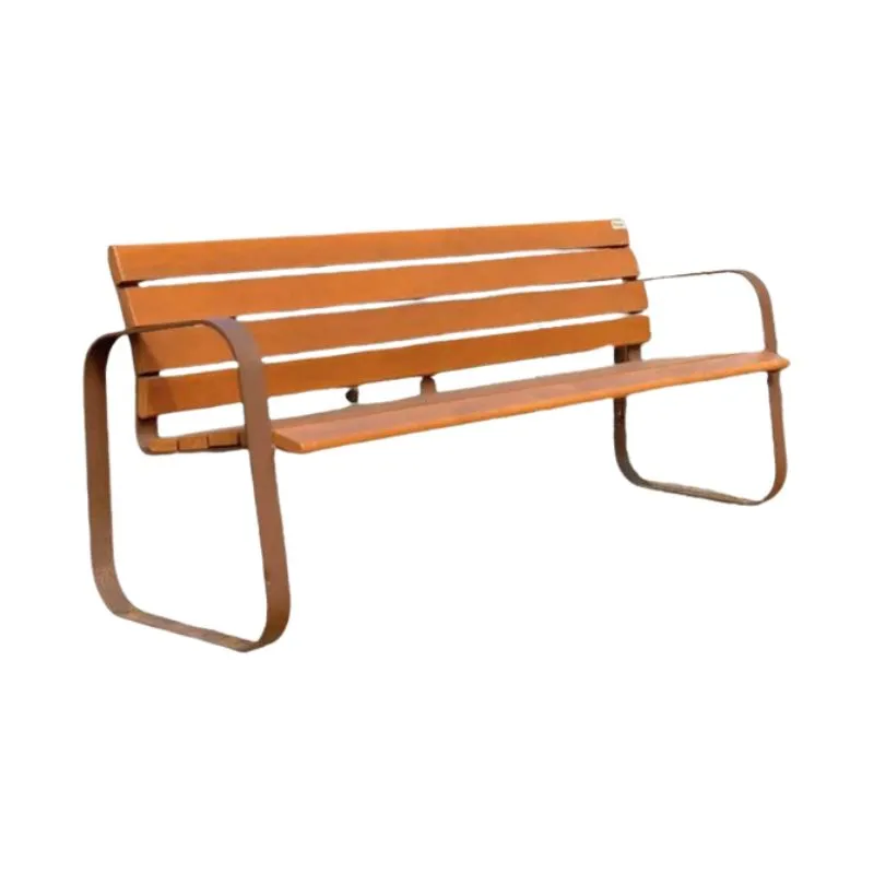 Banc bois exotique 9 lames avec accoudoirs longueur 180 cm Banc bois exotique 9 lames avec accoudoirs longueur 180 cm