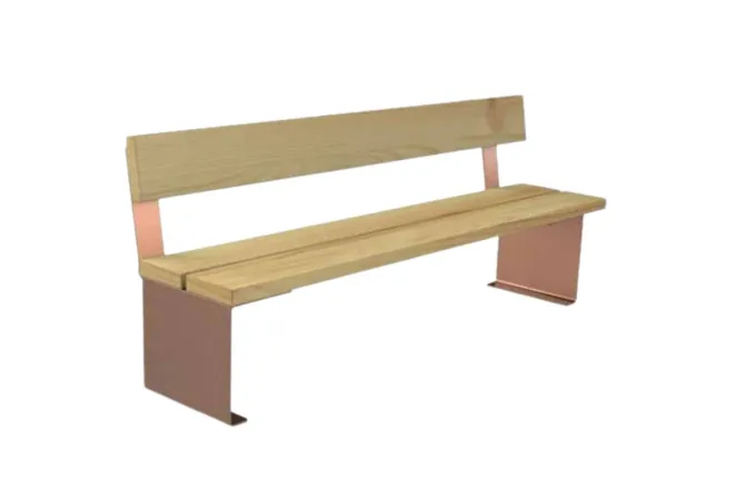 Banc de ville en bois résineux certifié et métal Banc de ville en bois résineux certifié et métal