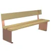 Banc de ville en bois résineux certifié et métal Banc de ville en bois résineux certifié et métal