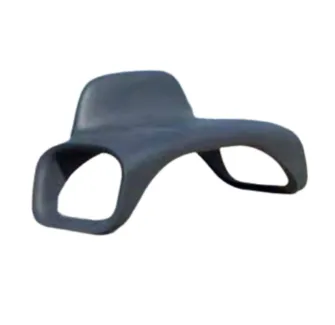 Banc urbain design en polyéthylène gris foncé