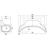 Dimensions du banc urbain design en plastique Dimensions du banc urbain design en plastique