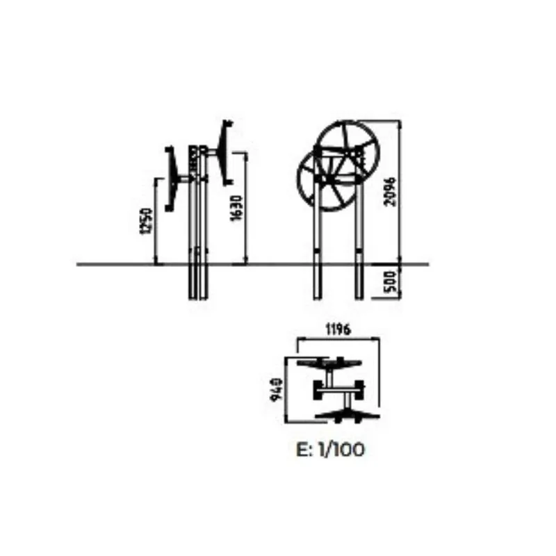 Dimensions du module pour parcours sportif Dimensions du module pour parcours sportif