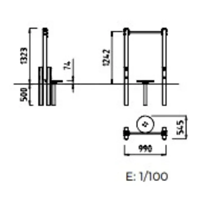 Schéma technique du module de rotation des hanches Schéma technique du module de rotation des hanches