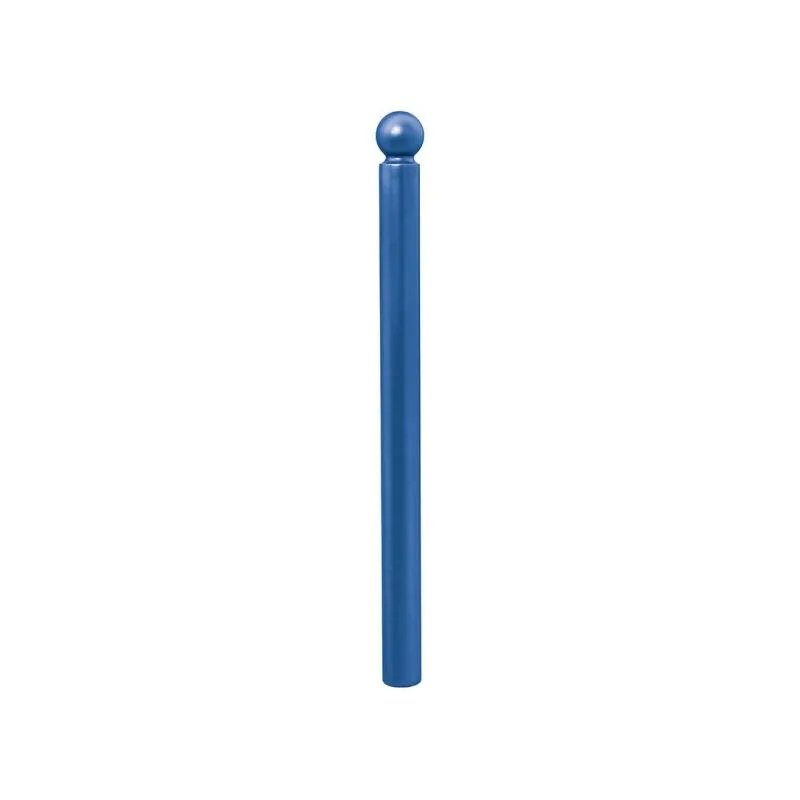 Potelet mobilier urbain déformable pommeau boule coloris bleu Potelet mobilier urbain déformable pommeau boule coloris bleu