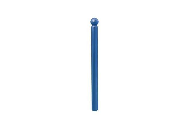 Potelet mobilier urbain déformable pommeau boule coloris bleu Potelet mobilier urbain déformable pommeau boule coloris bleu