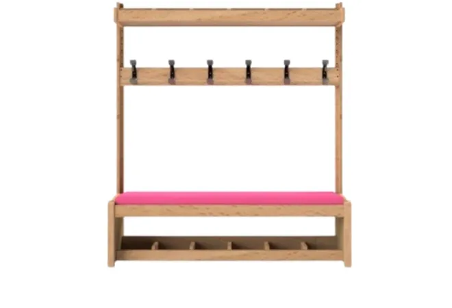 Mobilier crèche pour l'accueil avec 6 patères et casiers Mobilier crèche pour l'accueil avec 6 patères et casiers