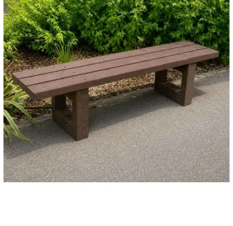 Banquette extérieure en plastique recyclé