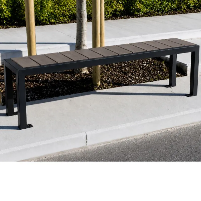 Banquette extérieure en plastique recyclé
