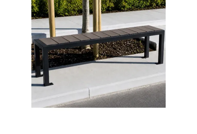 Banquette extérieure en plastique recyclé