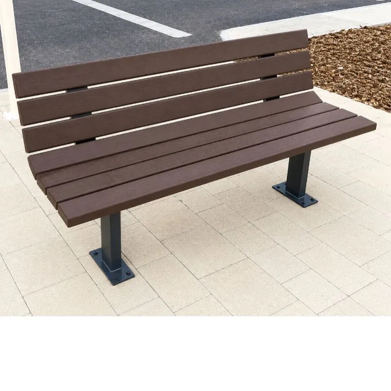 Banc extérieur en plastique recyclé