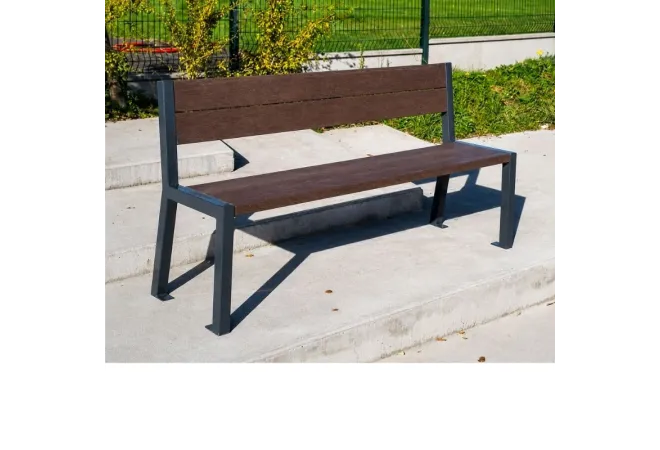 Banc urbain en plastique recyclé Banc urbain en plastique recyclé