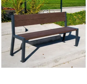 Banc urbain en plastique recyclé