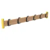 Porte manteaux mural avec 6 patères, coloris jaune