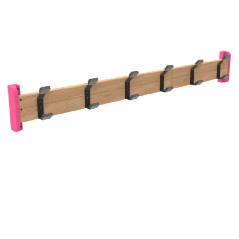 Porte-mateaux 6 patères pour crèche, coloris framboise