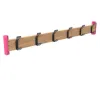 Porte-mateaux 6 patères pour crèche, coloris framboise