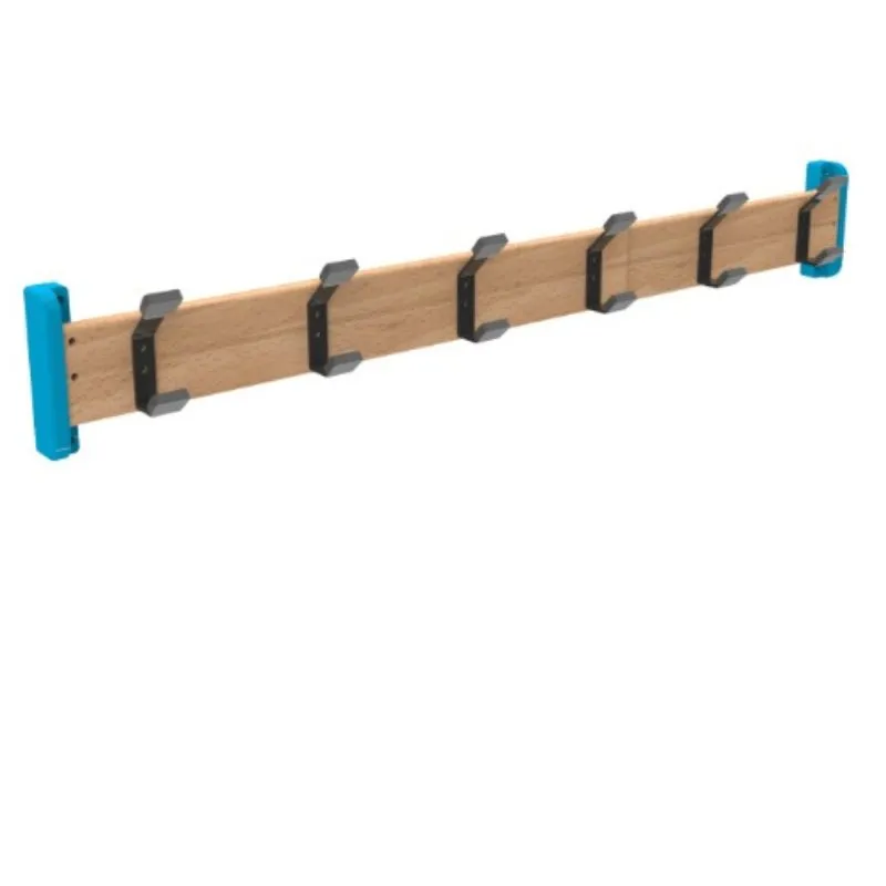Porte manteaux 6 patères pour crèche, coloris bleu