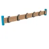 Porte manteaux 6 patères pour crèche, coloris bleu