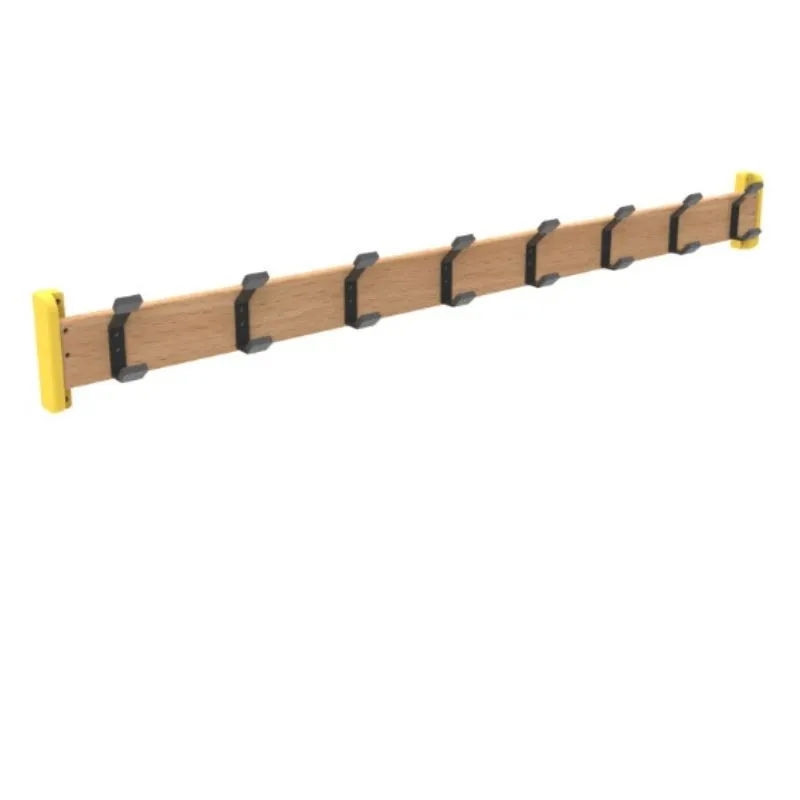 Porte manteaux mural avec 8 patères, coloris jaune