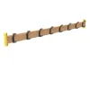 Porte manteaux mural avec 8 patères, coloris jaune