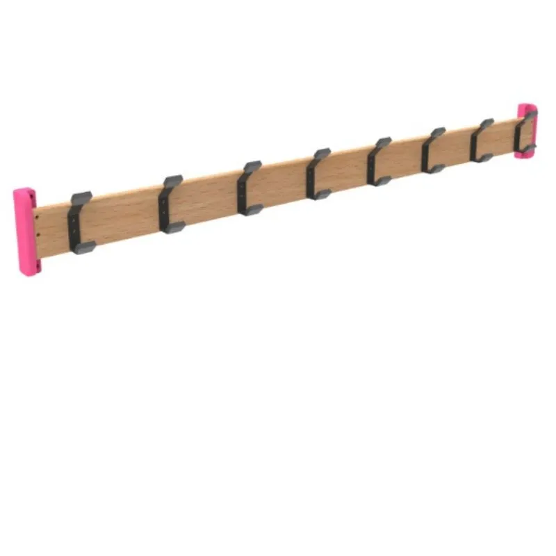Porte-mateaux 8 patères pour crèche, coloris framboise