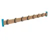 Porte manteaux 8 patères pour crèche, coloris bleu