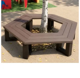 Banc pour tour d'arbre en plastique recyclé pour enfants