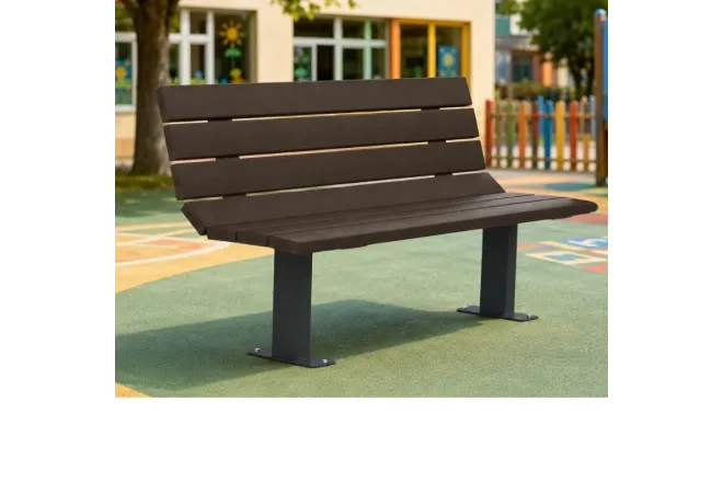 Banc public pour enfant en plastique recyclé