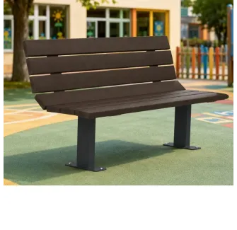 Banc public pour enfant en plastique recyclé