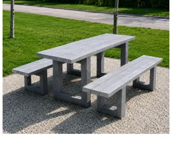 Table de picnic en plastique recyclé pour collectivités