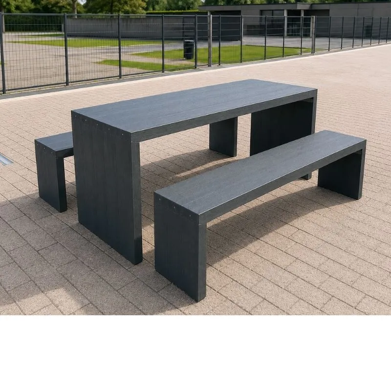 Table de pique-nique en plastique recyclé