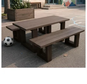 Table picnic en plastique recyclé pour enfants