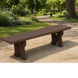 Banquette publique en plastique recyclé