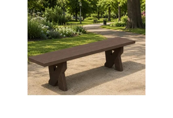 Banquette publique en plastique recyclé