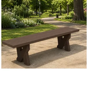 Banquette publique en plastique recyclé