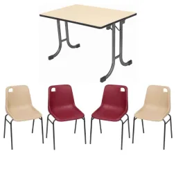Lot de 10 tables pliantes Vendée et 40 chaises de jardin empilables Vanoise