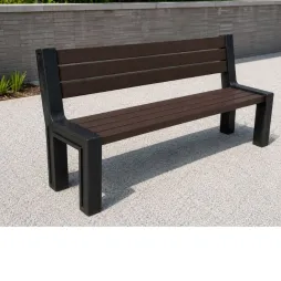Banc public en plastique recyclé Banc public en plastique recyclé