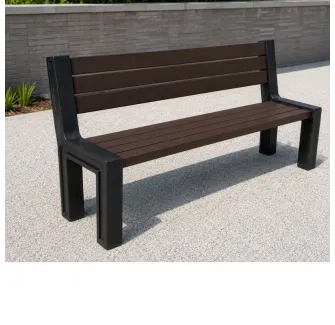 Banc public en plastique recyclé