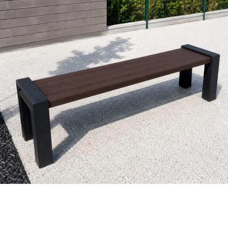 Banquette extérieure en plastique recyclé Banquette extérieure en plastique recyclé