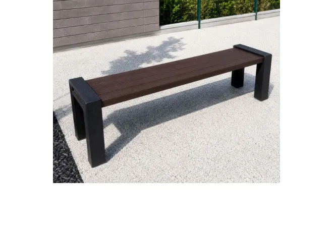 Banquette extérieure en plastique recyclé Banquette extérieure en plastique recyclé