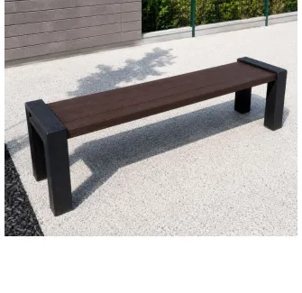 Banquette extérieure en plastique recyclé