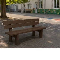 Banc public pour enfant en plastique recyclé