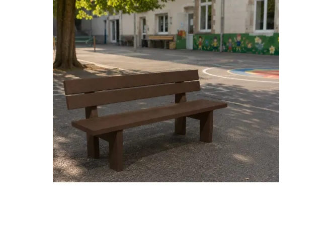 Banc public pour enfant en plastique recyclé