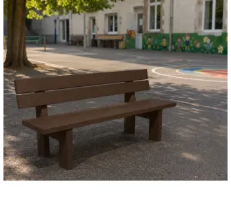 Banc public pour enfant en plastique recyclé