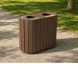 Poubelle de tri sélectif en plastique recyclé